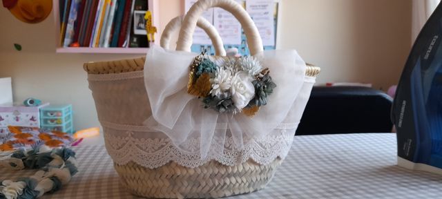 Capazo mimbre cesta regalo