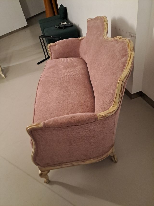 Sillón rosa - Tapizado