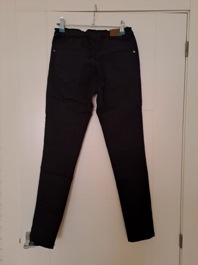 Pantalón 5niña vaquero negro T/14 157cm
