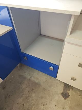 Cocina azul y blanca - Muebles de cocina