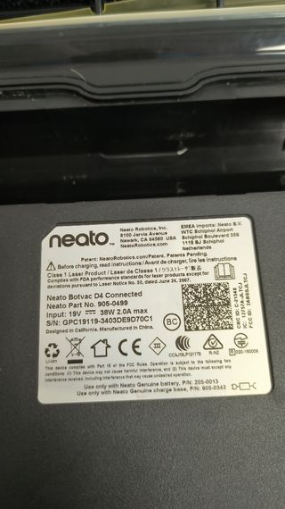 Robot aspirador Neato D4 piezas P20Y7729