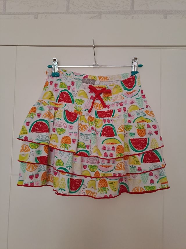 Falda niña verano BOBOLI frutas,T/14,152cms