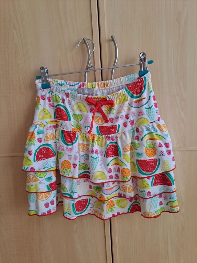 Falda niña verano BOBOLI frutas,T/14,152cms