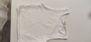 Camiseta Stradivarius blanca talla S