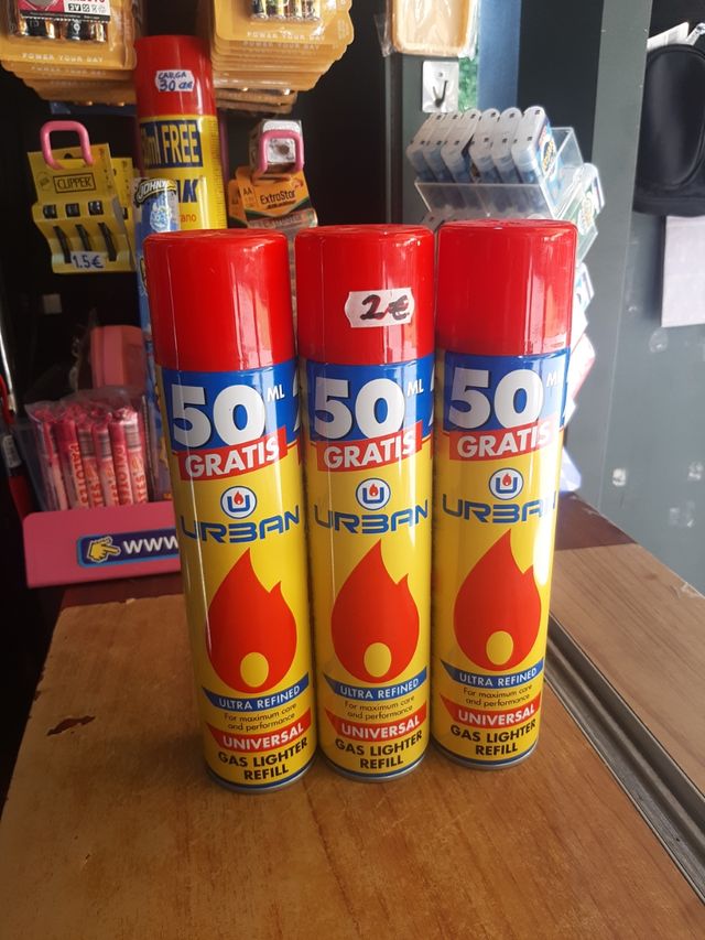 Ricariche gas accendino Urban 300 ml + 50 ml gratis