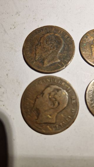 4 Monedas Vittorio Emanuele (10 y 5 céntimos)