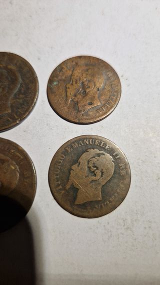 4 Monedas Vittorio Emanuele (10 y 5 céntimos)