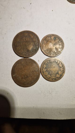 4 Monedas Vittorio Emanuele (10 y 5 céntimos)