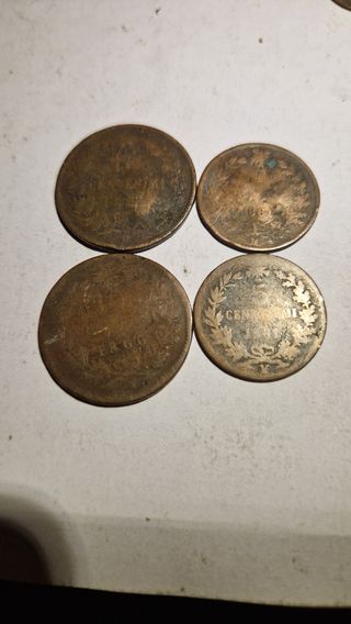 4 Monedas Vittorio Emanuele (10 y 5 céntimos)