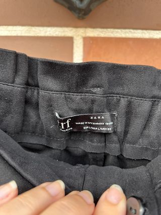 Falda Zara negra ante - L