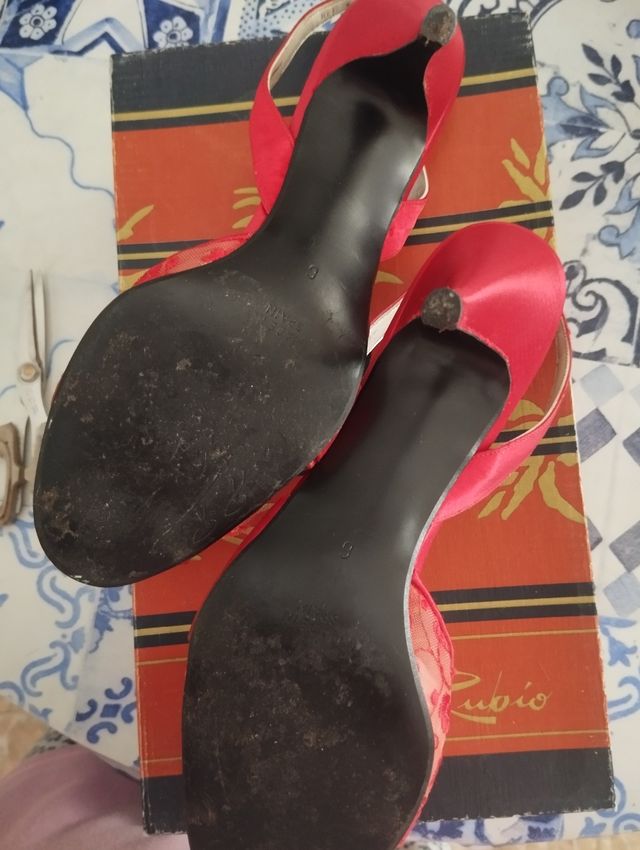 Sandalias Paco Rubio fiesta rojas 39