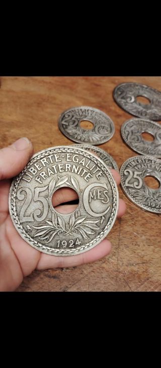7 Monedas Francia 25c 1924