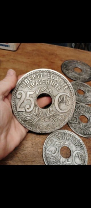 7 Monedas Francia 25c 1924