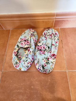 Pantuflas-Zapatillas Flores
