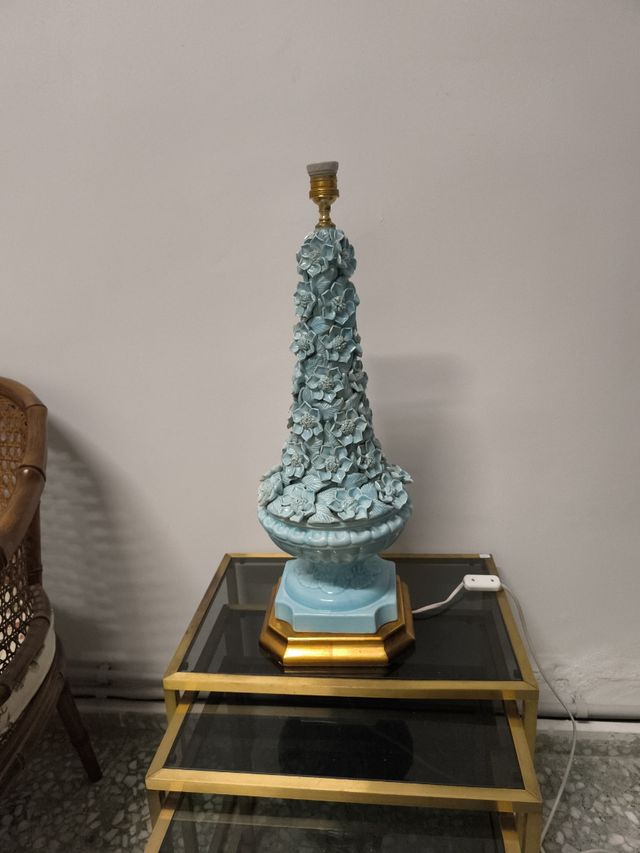 Lampara Manises flores azules