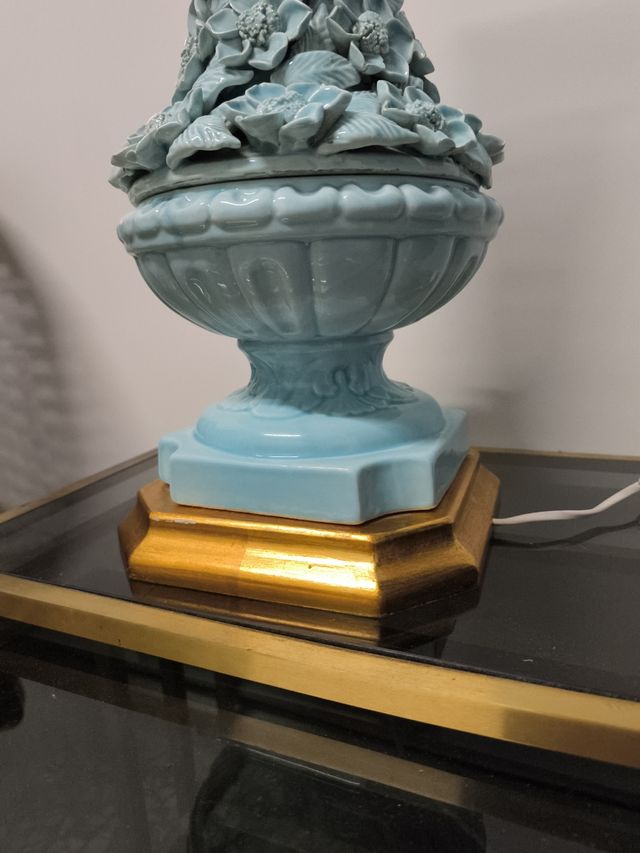 Lampara Manises flores azules