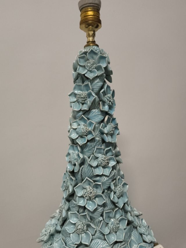 Lampara Manises flores azules