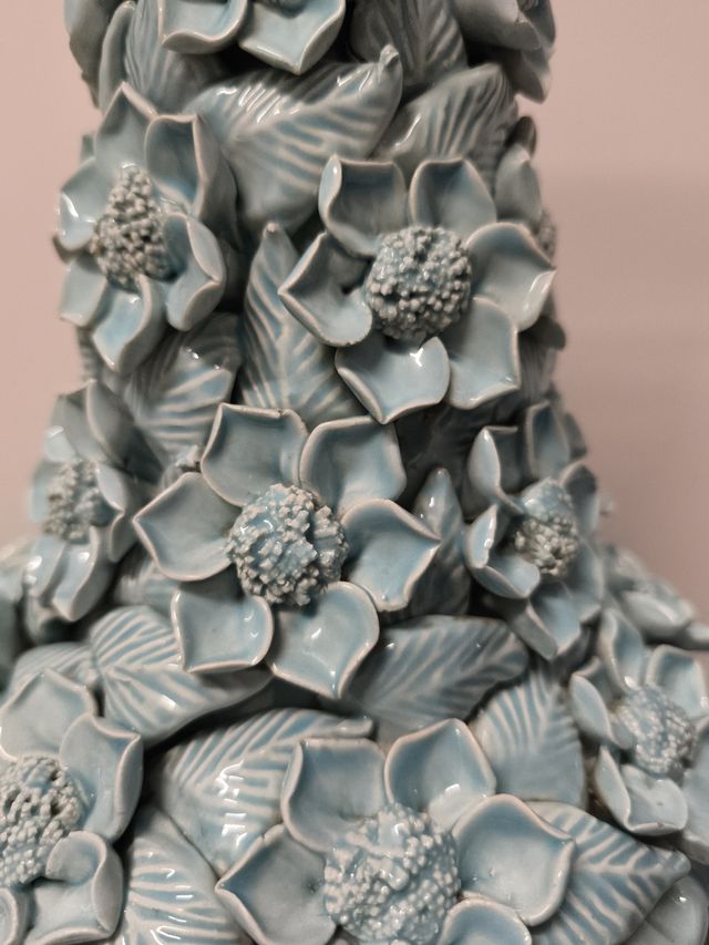 Lampara Manises flores azules