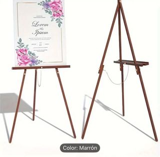 Atril madera marrón - Decoración boda o para pinta