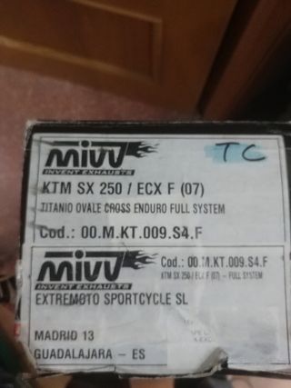 Mivv KTM SX/EXCF 250 Escape Completo