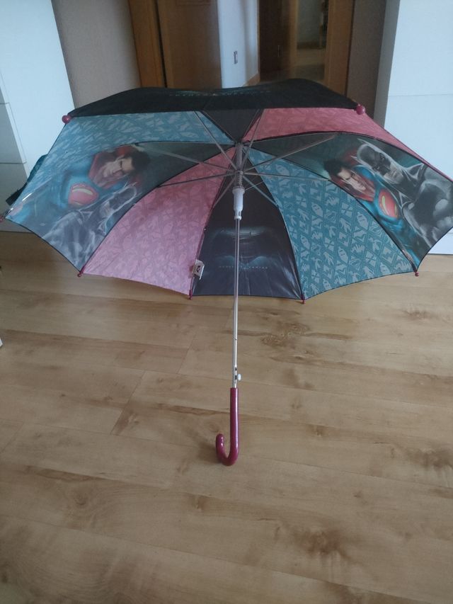 Paraguas infantil automático  Batman & Superman