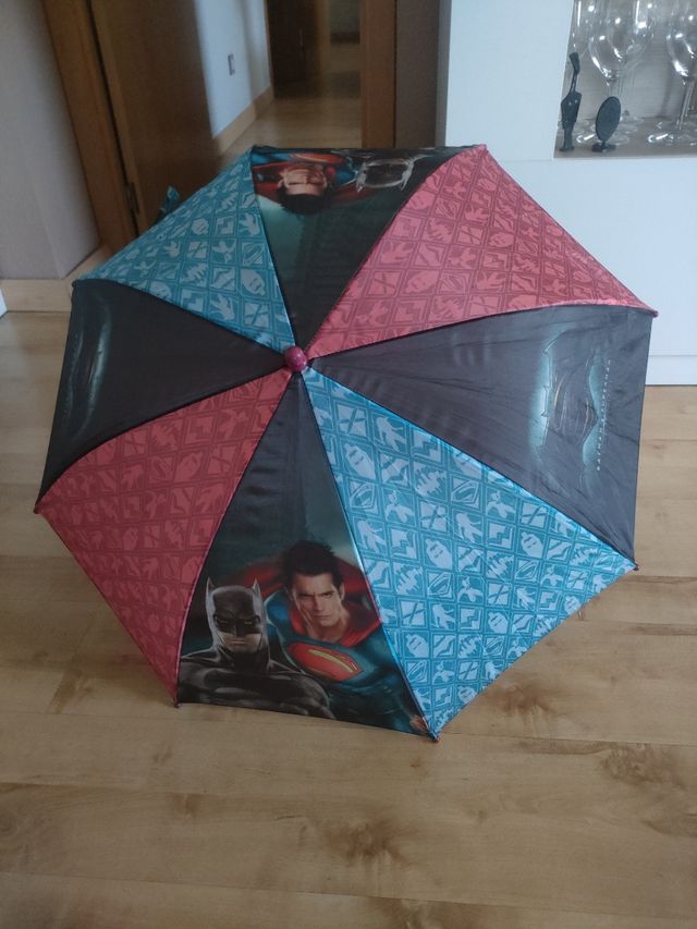Paraguas infantil automático  Batman & Superman