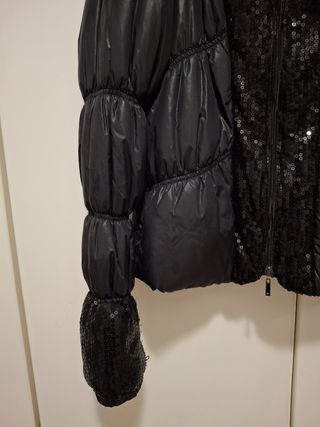 Giacca oltre nera con paillettes