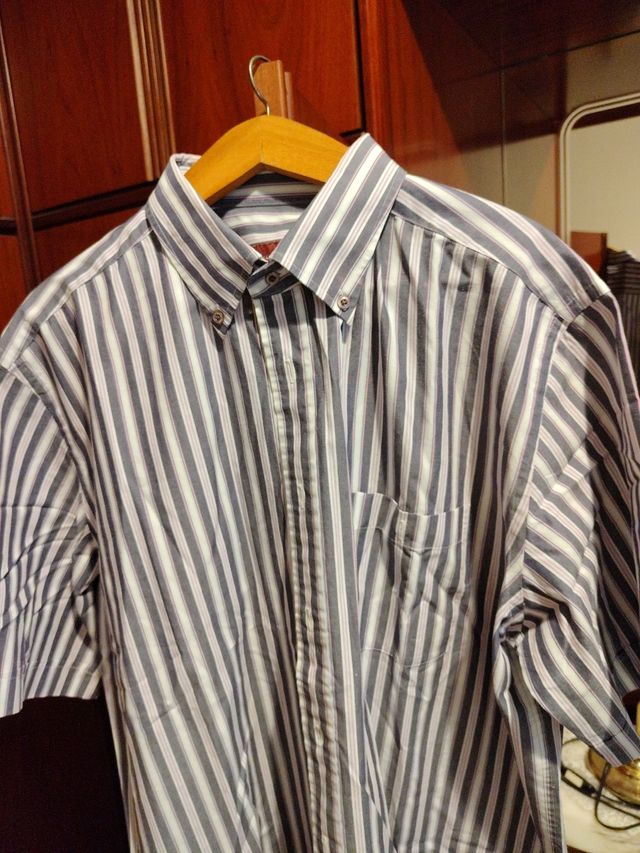 Camisa rayada caballero manga corta