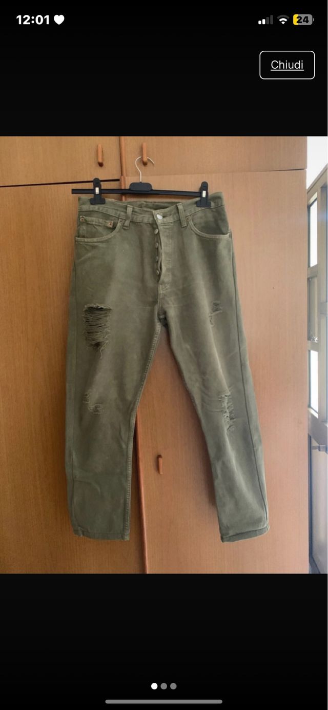 Jeans Levi's verde oliva