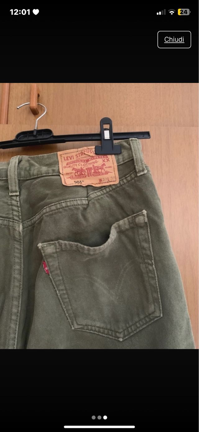 Jeans Levi's verde oliva