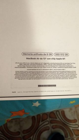 MacBook Air 13" M1 - 8GB-512GB