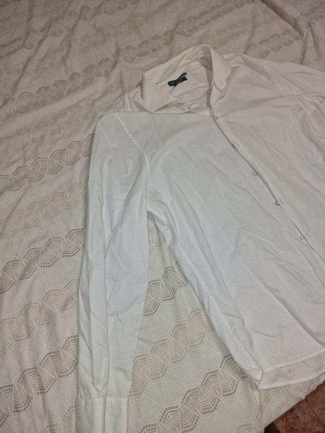 Camisa blanca hombre talla 44 slim fit