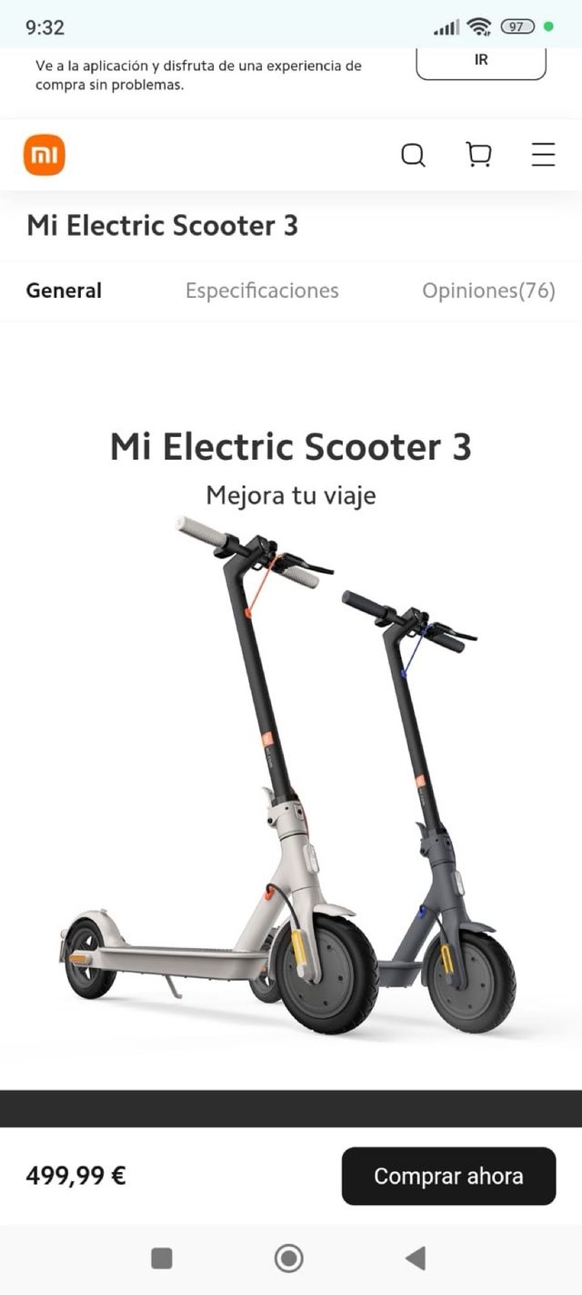Patinete eléctrico Xiaomi 3
