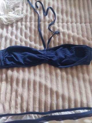 Bikini azul marino rayas - Talla S