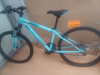 Bicicleta Rockrider turquesa
