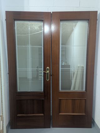 Puertas salón con cristal