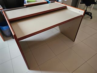 Mesa oficina 1.20m - Beige/Marrón