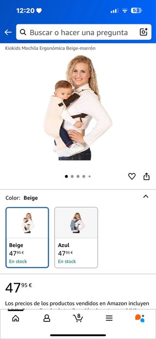 Kiokids Portabebés Ergonómico Beige