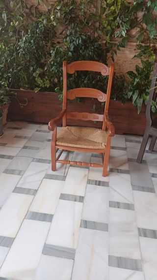 Silla madera mimbre Enea 

 rústica