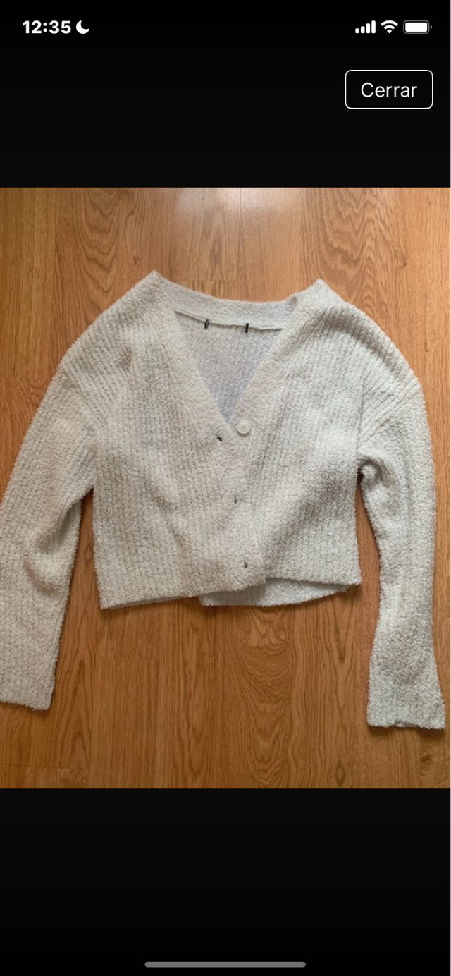 Chaqueta blanca de punto