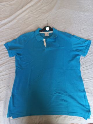 Polo Diadora Uomo XL Azzurro. T shirt