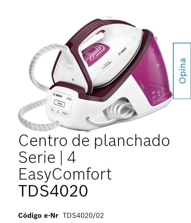 Centro de planchado Bosch EasyComfort. Serie 4