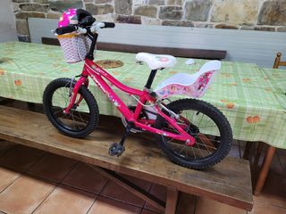 Bicicleta niña 16" rosa