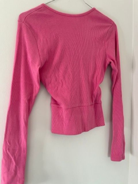 Top rosa maniche lunghe