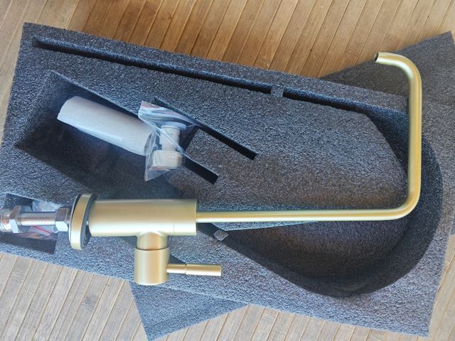 Grifo cocina vintage dorado