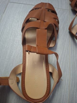 Sandalias romanas marrones de piel nº36.