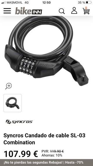 candado para bicicleta Syncros SL-03