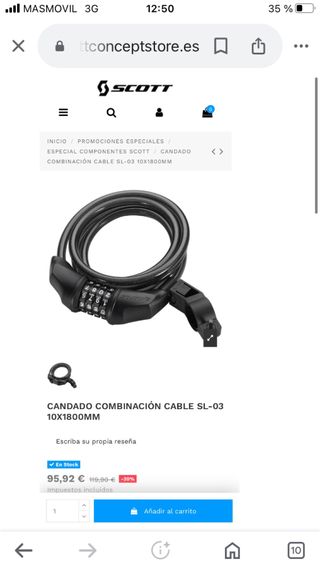 candado para bicicleta Syncros SL-03