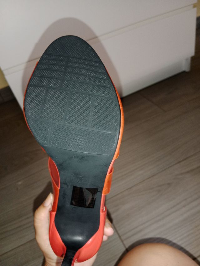 Zapatos tacón naranja