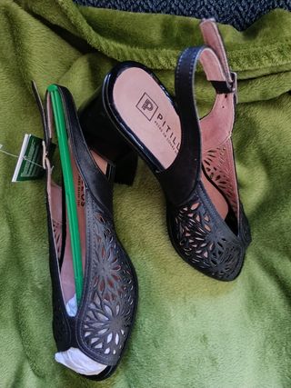 Sandalias Pitillos mujer negras 39